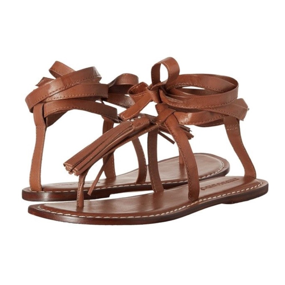 LACE-UP TASSEL SANDALS by Bernardo